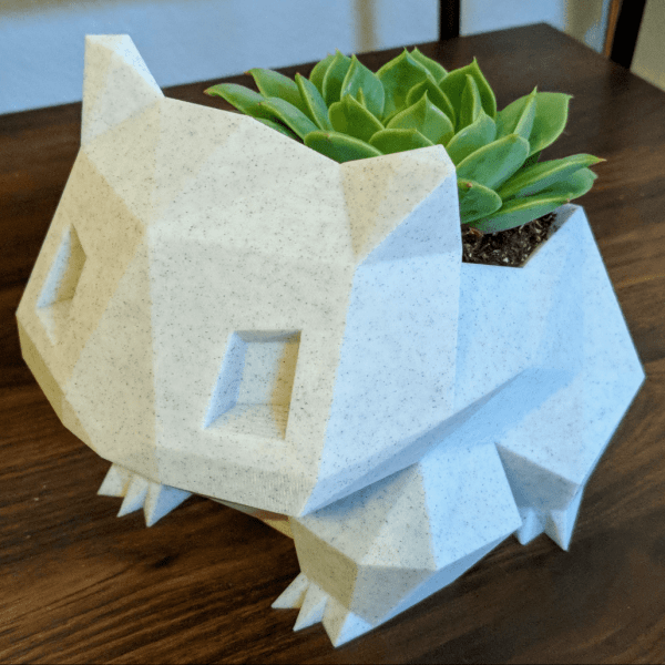 3d-printed bulbasaur planter